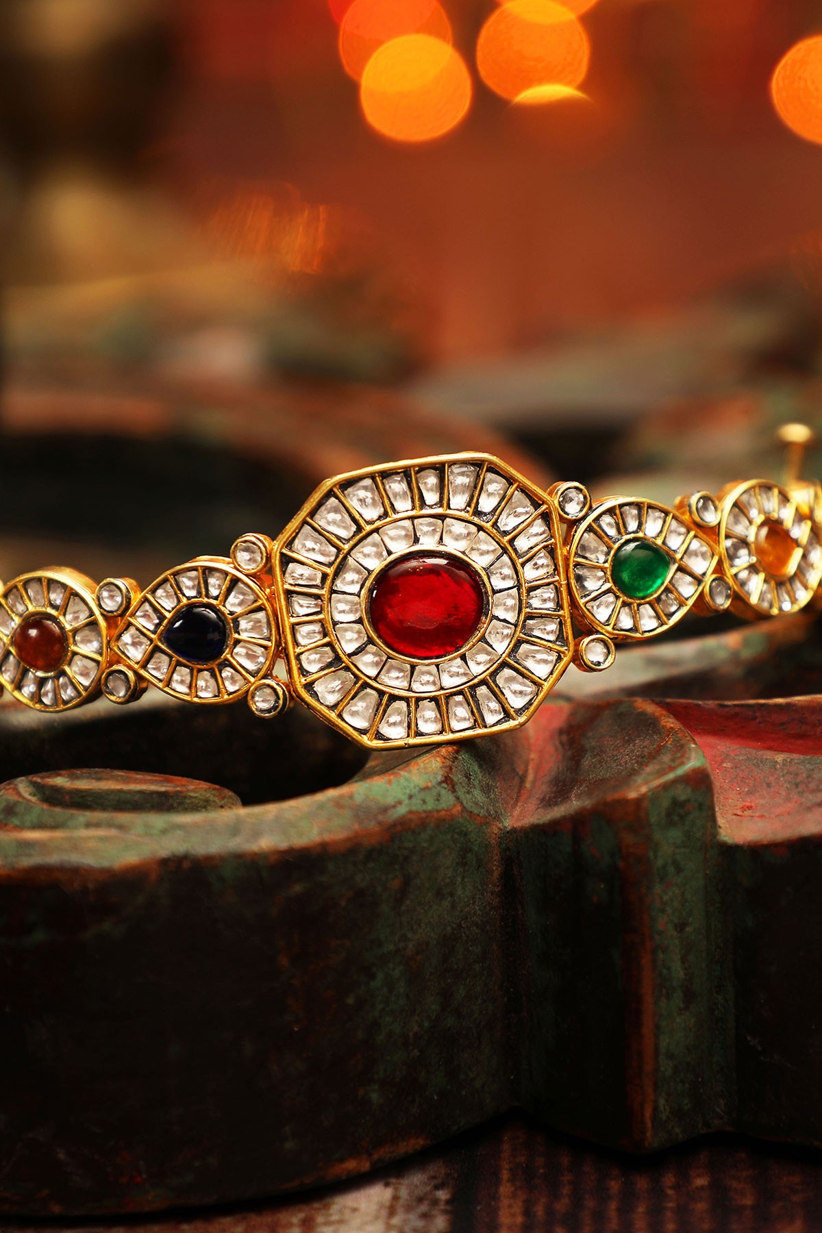 Navrattan kundan Bracelet