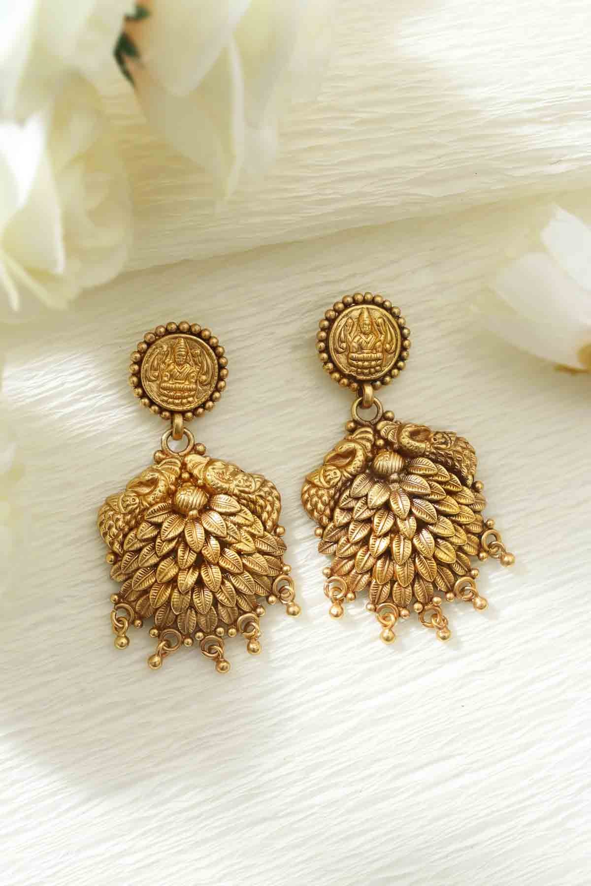 Laxmi Mayur Temple Earrings