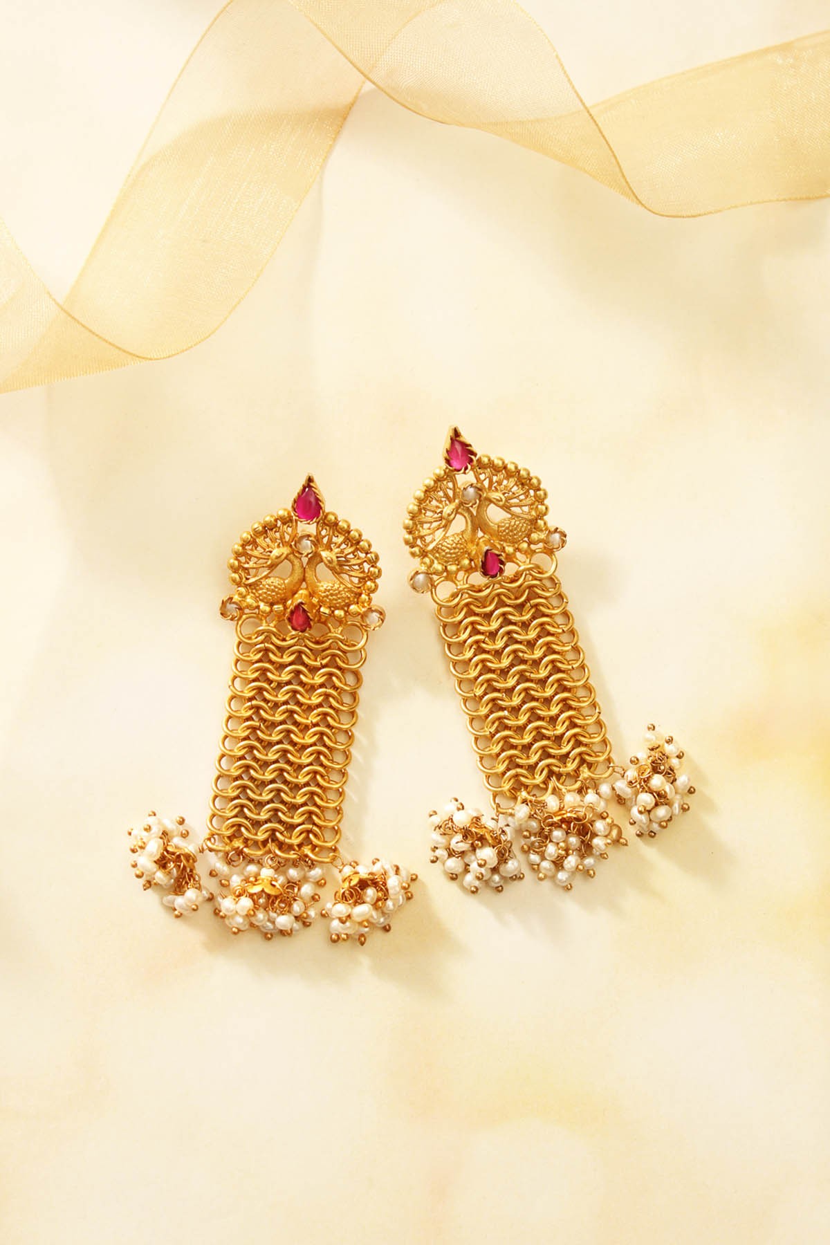 Mayuri Triple Jhumki Earrings